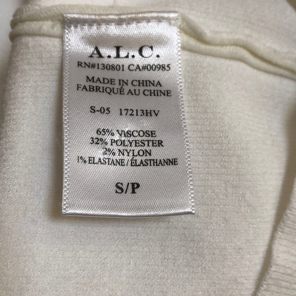 A.L.C. Choker White Form Flattering Long Sleeve MIDI Sheath Dress Size Small - Picture 7 of 13